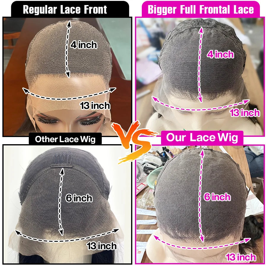 Princess Hair 13x6 HD Transparent Lace Front Human Hair Wigs For Women 13x4 Brazilian Body Wave Lace Frontal Wig With Baby Hair