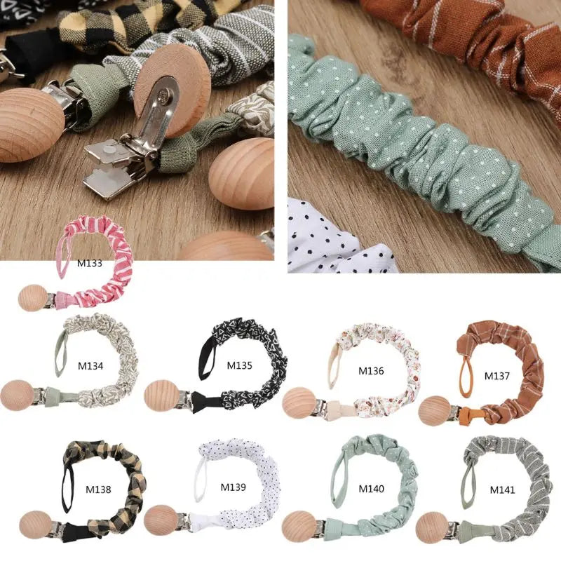Baby Infant Cotton Pacifier Clips for Newborn Teething Soother Chew Dummy Chains Girl Boy Baby Accessories Dropshipping