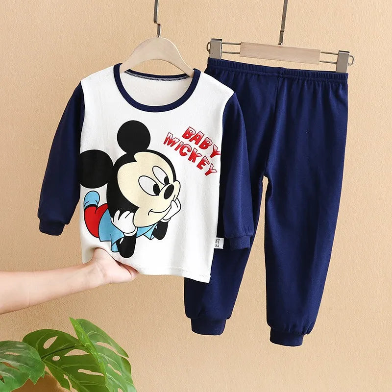 Cotton Baby Girl Clothes Winter Newborn Baby Clothing Set 2pcs Kids Clothes Set Spring Toddler Kids Clothes Pajamas Minnie Mouse