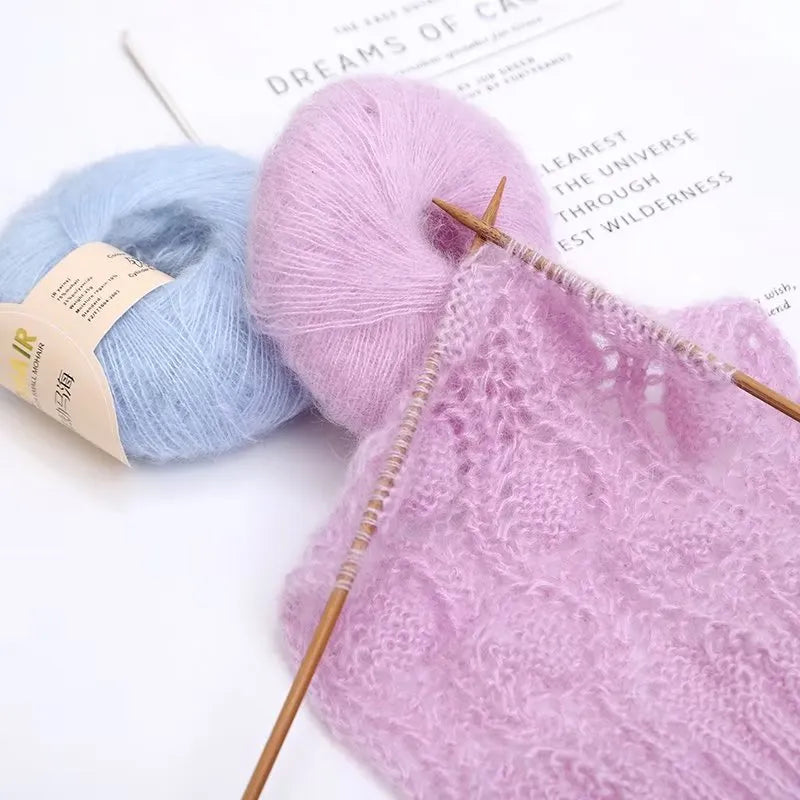 25g Mohair Yarn Extra Soft Warm Baby Wool Crochet Yarn for Hand Knitting Sweater Shawl Scarf DIY Material Supplies