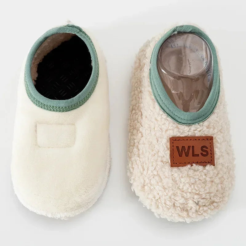 Winter Warm Baby Slippers Toddler Plush Floor Sock Shoes Boys Girl Children Soft Anti-slip Walking Shoes Indoor Home Kids Shoes