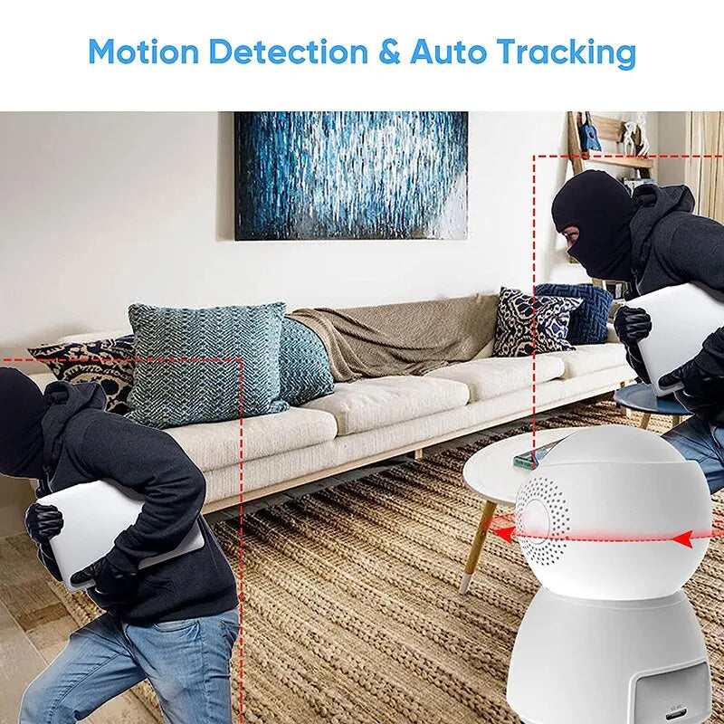 FHD WIFI PTZ Camera IP CCTV Security Protector Surveillance Wireless Camera Smart Auto Tracking Baby Monitor with Google Alexa